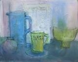 Blue and Still by judith cockram, Painting, Oil on canvas