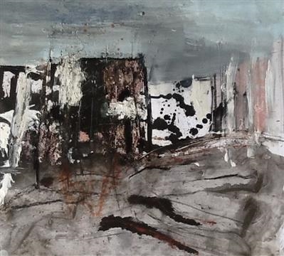 Buildings by judith cockram, Painting, Mixed Media on paper