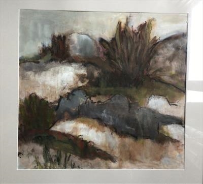 Haytor Quarry by judith cockram, Painting, Mixed Media on paper